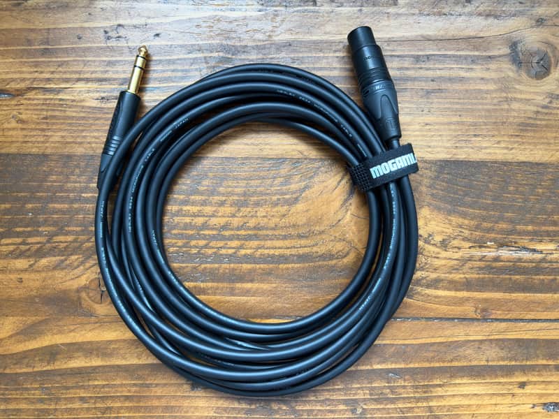 Mogami 5m XLRF - TRS Jack Cable with Neutrik Black and Gold Connectors