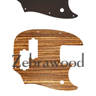 Van Dyke-Harms Mustang PJ Bass Wood Pickguard, Single, Many Exotic Hardwoods image 7