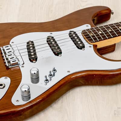 1980 Fender Stratocaster Hardtail Vintage Guitar Mocha, Schecter Dream Machine Mods w/ F500T Pickups, Case image 6