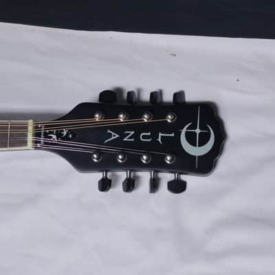 LUNA Moonbird A-style Mandolin NEW acoustic/electric Black Satin w/ Case image 5