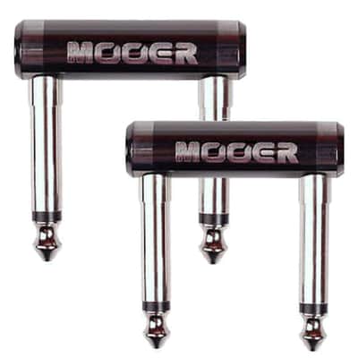 Mooer PCU Offset crank 1/4 TS male guitar effect pedal coupler U plug connector TWO Piece Ships Free