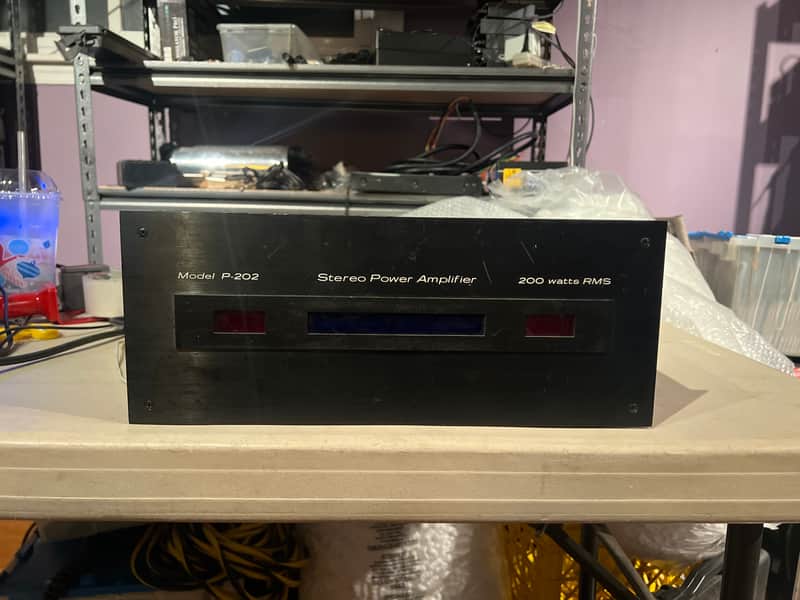 Spectro Acoustics Stereo Power Amplifier Model P-202 - Black image 1