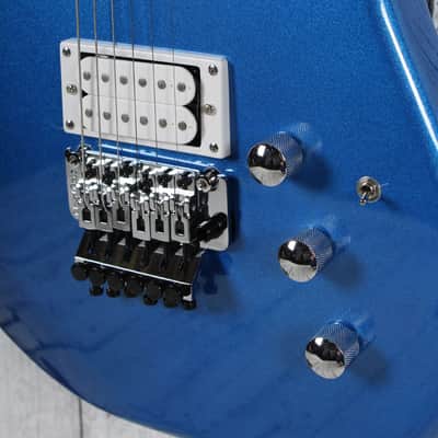 Kramer Pacer Classic Solid Body Electric Guitar Radio Blue Metallic Finish image 4