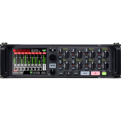 Zoom F8n Pro 8-Channel Multi-Track Field Recorder, Bundle with 128GB Memory Card, TAPH100 Headphones, 3x 25' Microphone Cable image 6