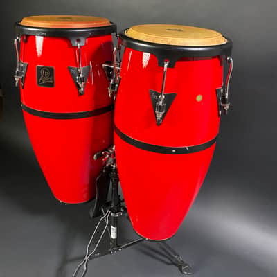 Aspire Fiberglass Congas - Mid 2010’s - Bright Red image 3