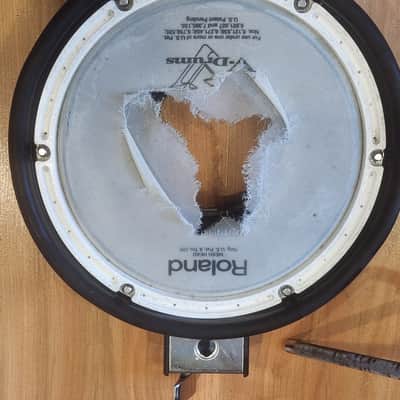 As is - Roland PDX-8 V-Drum 10" Dual-Trigger Mesh Snare Drum Pad 2010s - Black image 2