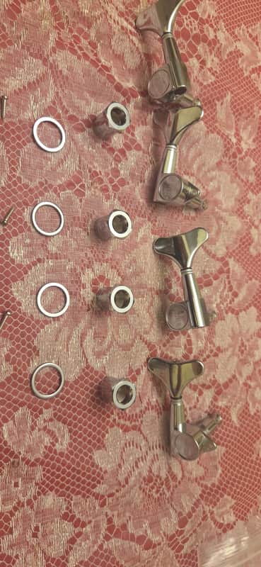 GROVER MINI 144C Bass Guitar Tuners/Tuning Machines, 2x2 CHROME Bass Guitar Part image 1