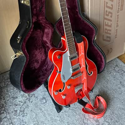 PACKED Gretsch G5420 Left-Handed (Orange Stain) – Lefty with Case & Extras image 1