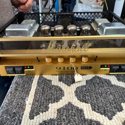Marshall 9100 Dual Monobloc Guitar Power Amp 50 x 50 watt 1994 - Gold / Black image 11