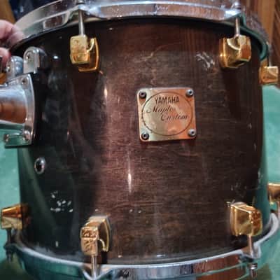 Yamaha Maple 🍁 Custom 14"(Diameter) x 10"(Depth) Tom 1990's - Black Maple image 5