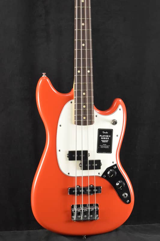 Fender Player II Mustang Bass PJ Coral Red Rosewood Fingerboard image 1