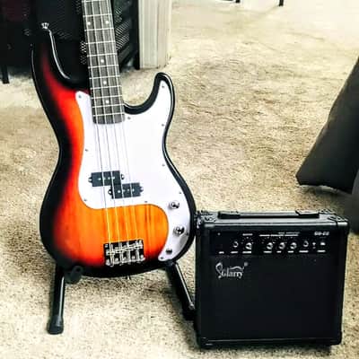 🎸+Amp! Glarry P Style Electric Bass Guitar +Rosewood Fretboard +Soft Case/Gig Bag +Strap +Cable +Pick!🎸 image 2