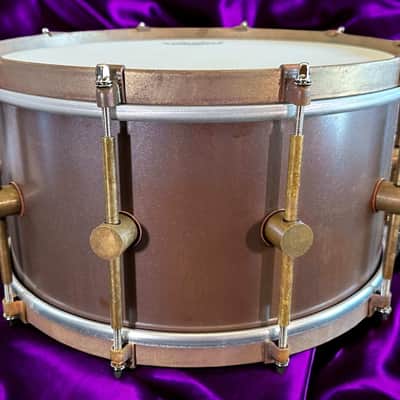 A&F Drum Co. 7x13 Raw Copper Snare 2025 - Raw Copper image 3