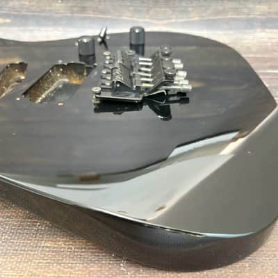 80s KRAMER LK-3 Body Black w/Original Bridge and Plate Made in Japan image 9