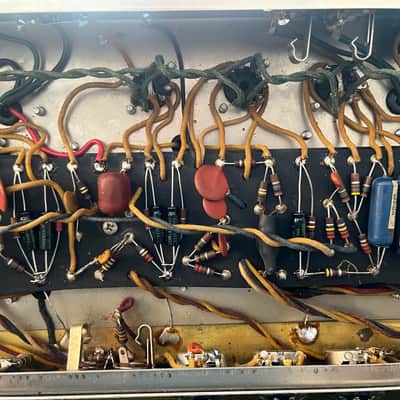 Vintage 1965 Fender USA Deluxe Reverb '60s Blackface Combo Tube Electric Guitar Amp 1960s image 14