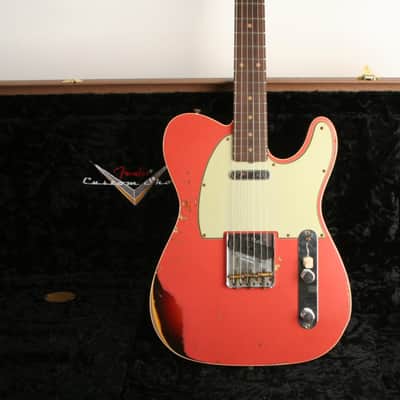 Fender Custom Shop Limited Edition 60 Telecaster Custom Heavy Relic Tahitian Coral over Chocolate 3-Color Sunburst CZ583582 image 1