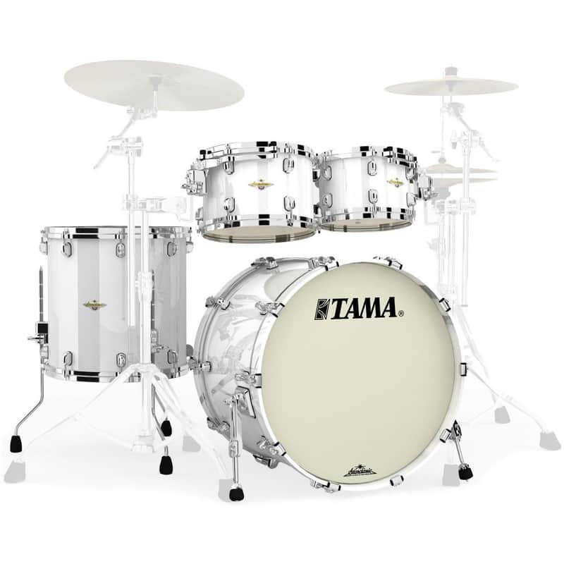Tama Starclassic Maple 4pc Shell Pack  - Piano White image 1