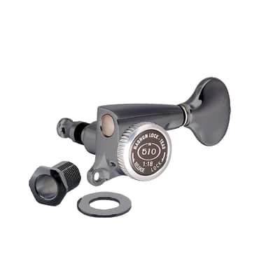 SGS510Z Magnum Lock 6 in Line Traditional Locking Tuning Machines 18:1 Ratio-Chrome image 2