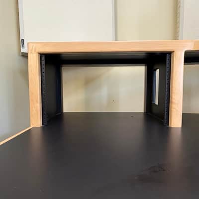 KK Audio Custom Producer Desk with Dual Bay Rack Unit 2006 (tons of rack space!!)- Black and Light Oak image 5