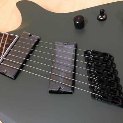 Haze-7 MGS Fanned Frets 7-String Electric Guitar,Military Green+ Free Gig Bag image 12