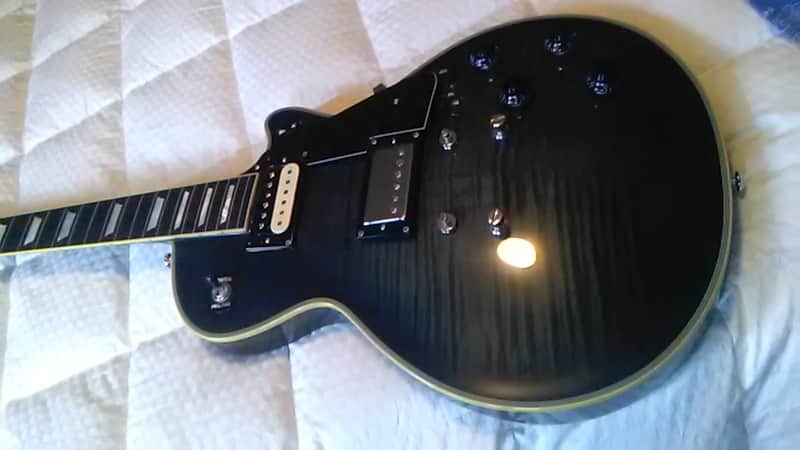 Agile Fretless Guitar Singlecut LP project-Blackburst w/ vintage caps-Final price-Epiphone Probucker image 1