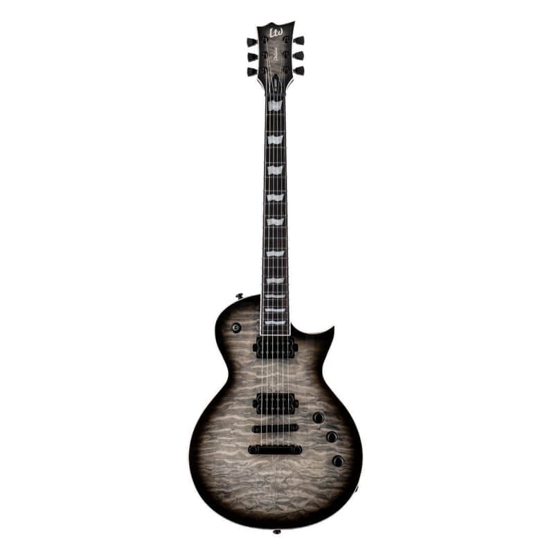 ESP LTD EC-1000T CTM 6-String Right-Handed Electric Guitar with Quilted Maple Top, 3Pc Mahogany Neck, and Macassar Ebony Fingerboard (Charcoal Burst) image 1