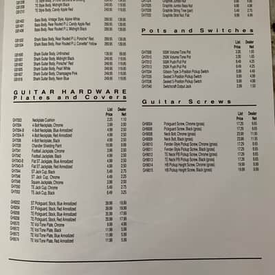 Chandler Dealer Price List 1988-1989 Tube Driver Body Neck image 3