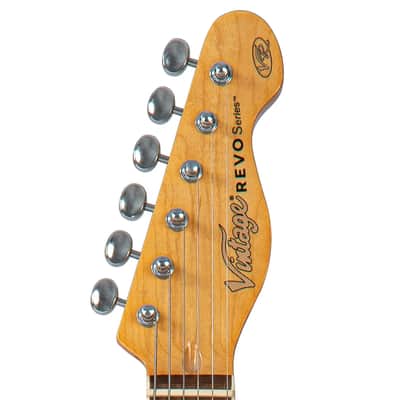 Vintage REVO Series 'Vision' Electric Guitar - Trans Orange (VRV800TO) image 7
