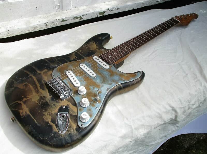 Custom stratocaster unique Right handed electric guitar 2021 image 1