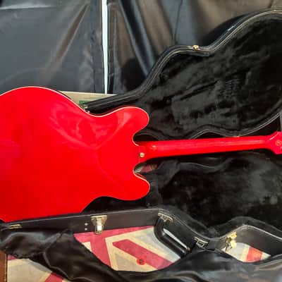 Epiphone Dot Deluxe with Rosewood Fretboard Red Electric Guitar Upgraded Pickups plus Case image 7