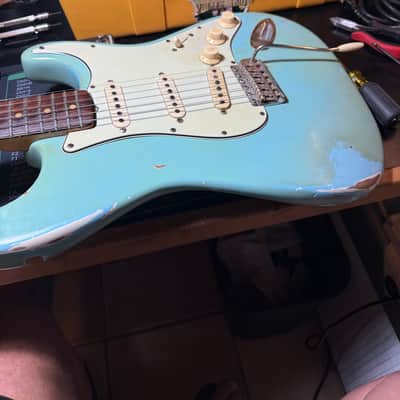 Fender Stratocaster 1964 - Daphne Blue old refin image 10
