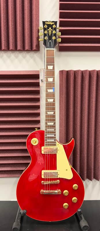 Vintage V100MWR Reissued Series Single Cut  - Wine Red image 1