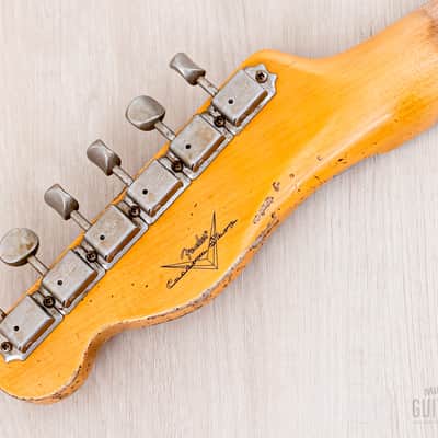 2023 Fender Custom Shop 1952 Telecaster Heavy Relic Big U Two-Tone Sunburst w/ Case, CoA image 5