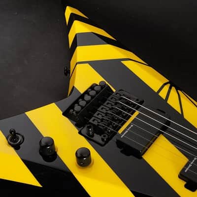 Washburn Parallaxe 6-String Electric Guitar, Black-Yellow (PXV
