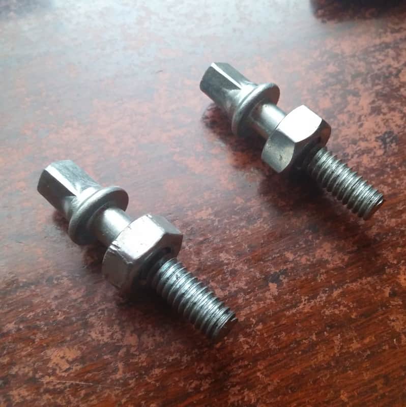 Rogers 2 VINTAGE MEMRI-LOC BIG R BOLT and Nuts (Short Tension Rod) 70s image 1