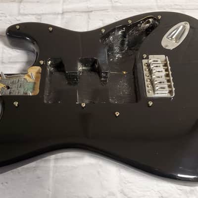 2000 Squier Stratocaster Special Edition SE Full Thickness Body Black image 1