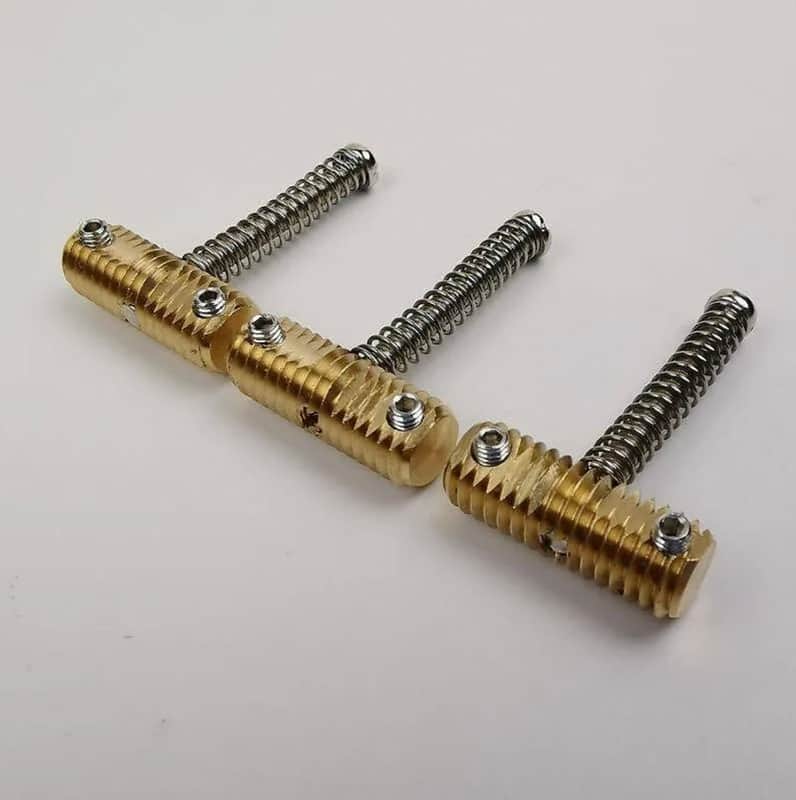 Tele Style Brass Guitar Vintage Bridge Threaded Saddles image 1