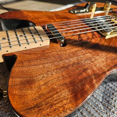 Custom Build Telecaster Style Guitar -- Figured Black Walnut & Baked Ash Body w/ HSC image 3