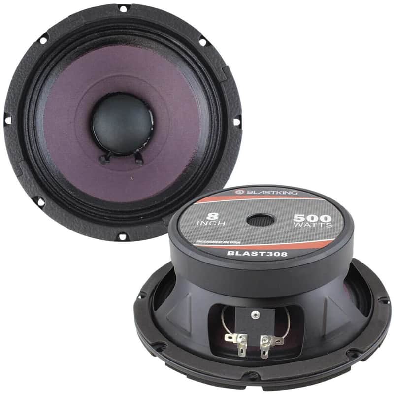 Blastking BLAST308 8" 500 Watts Midrange, Midbass and Woofer Loudspeaker Pressed steel basket 8-Ohms image 1