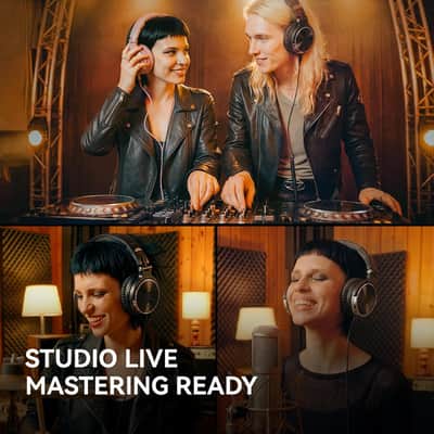 Wired Over-Ear Studio Headphones – Hi-Res 50mm Drivers with 3.5mm & 6.35mm Dual Jack for Recording, Mixing, DJ & Monitoring image 7
