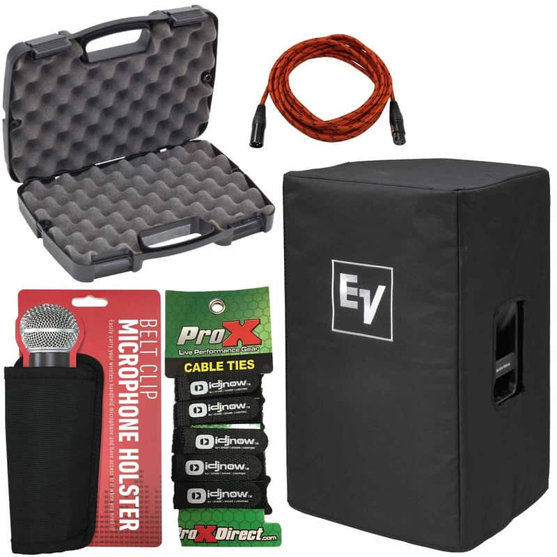 Electro-Voice EKX-15-CVR Padded Speaker Cover + Case + XLR Cables image 1