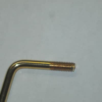 very lightly used Squier Gold Trem Bar with Black Tip, 6mm large threads (metric 6M, IMPORT) (for Squier Affinity and Classic Vibe Strat that use 6mm large thread trem bar - can be for other brand model guitars) 2000-2020 (NOT for USA or MIM Strats) RIGHT image 10