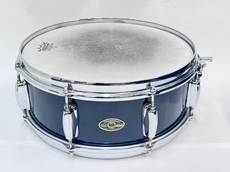 VINTAGE SLINGERLAND #146 5Ply Wood Snare Drum 14"x 5.5" Maple & Poplar / Black Wrap image 1
