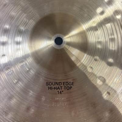 Paiste Alpha 14" Sound Edge Hi-Hats Pair Vintage Made in West Germany Bronze image 3