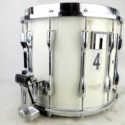 Yamaha 12x14"MS8014 Field Corps Marching Snare Drum White Japan Die-Cast Rim 80s image 5