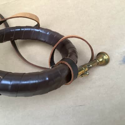 Vintage  FÜRST Fuerst PLESS Jagdhorn leater Ledergurt Jagd hunting Horn Germany image 8