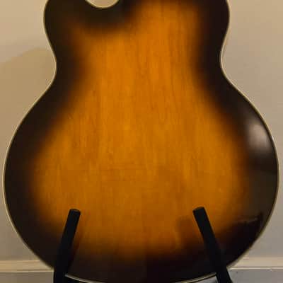 DeArmond X-155 Hollow Body Archtop Jazz Guitar Antique Burst w/ Original Hard Case image 2