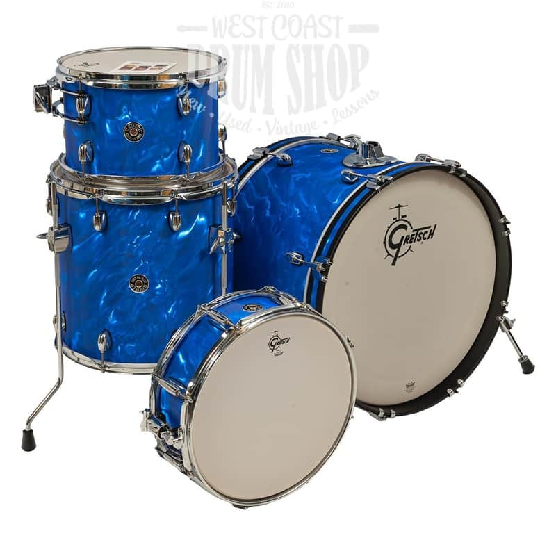 Gretsch Catalina Club 4-Piece Drum Set Blue Satin Flame image 1