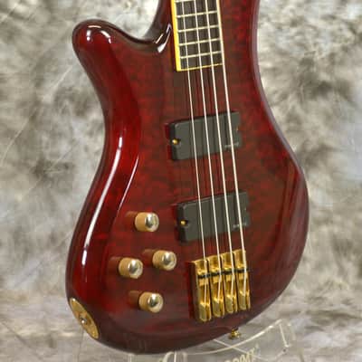 Left Handed 2006 SCHECTER Elite-4 NT Bass Guitar - Cherry QMT image 7