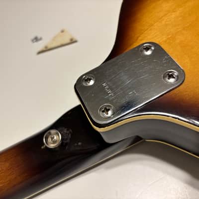Geeco Apollo Hofner Copy Beatle Bass  500/1 1970's - Sunburst image 8